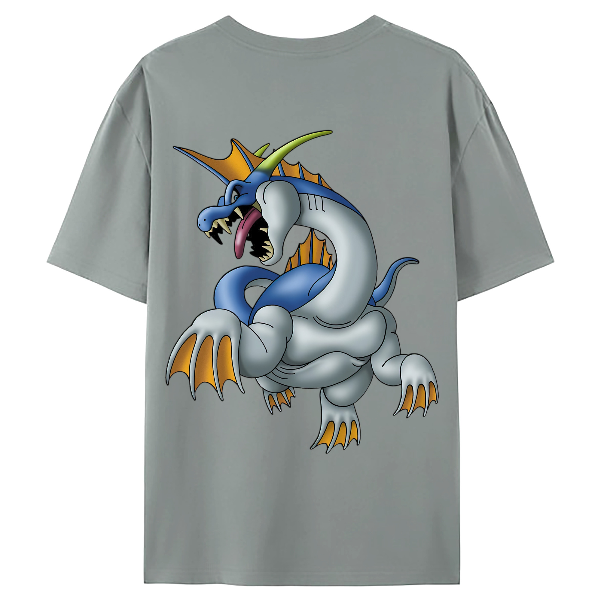 （画像用） ドラゴンクエスト Doragon Kuesuto Dragon Quest 綿100％ メンズ半袖Tシャツ（バックプリント） 通気性